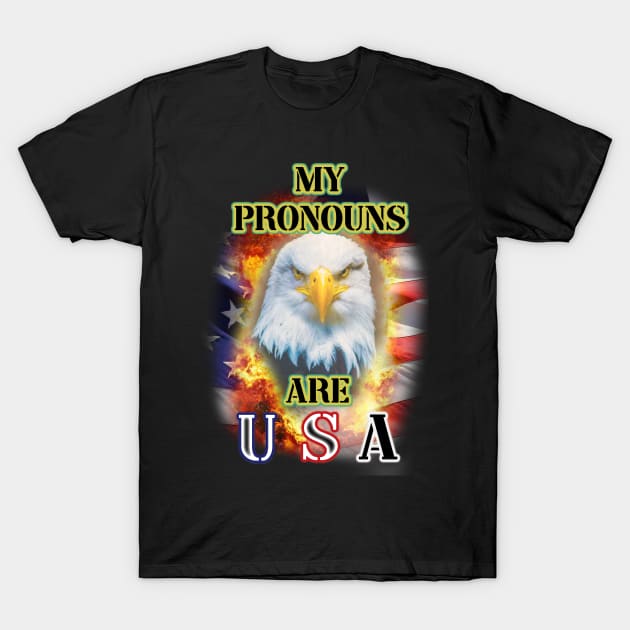 my pronouns are usa T-Shirt by InMyMentalEra